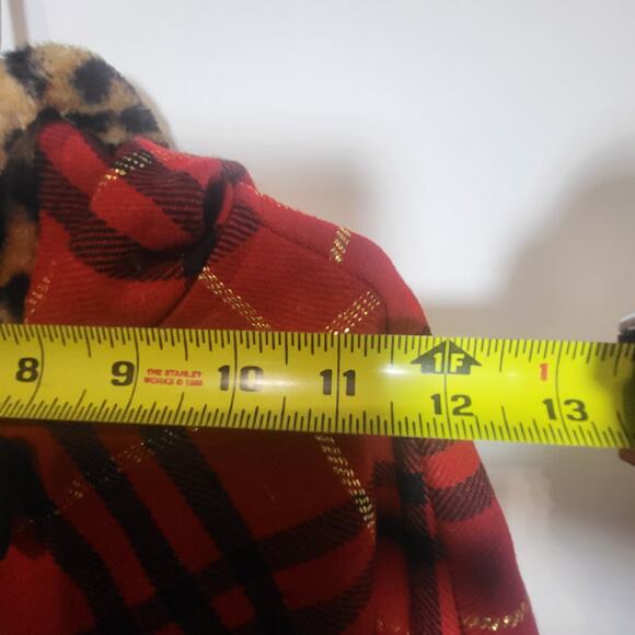 BETSY JOHNSON size 6 girl hooded plaid cape - Picture 7 of 7
